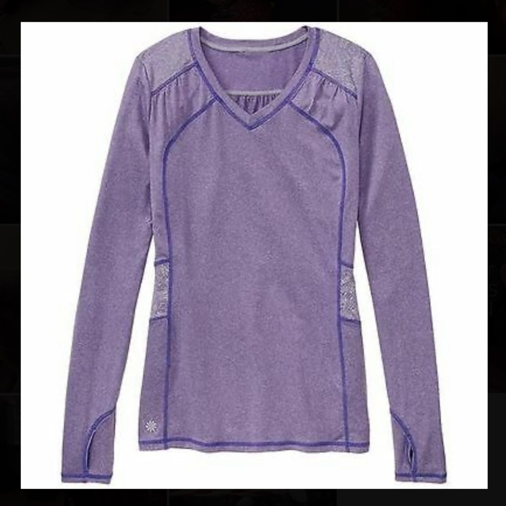 XXS Athleta long sleeve purple top